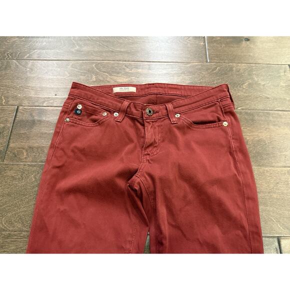 Adriano Goldschmied AG Womens Red The Stilt Cigarette Leg Jeans Size 25R USA - Picture 4 of 10